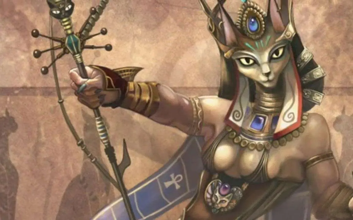 古埃及神话传说中的三位猫女神：巴斯特、塞赫迈特、玛弗德特